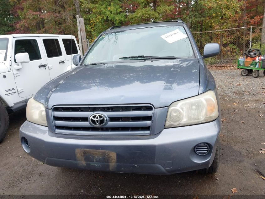 2007 Toyota Highlander V6 VIN: JTEEP21A070216179 Lot: 43445004
