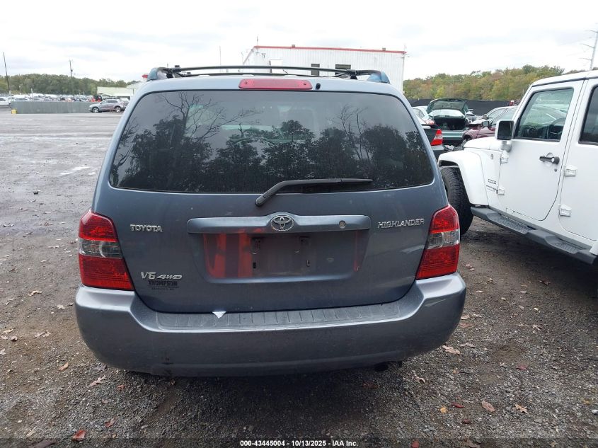 2007 Toyota Highlander V6 VIN: JTEEP21A070216179 Lot: 43445004