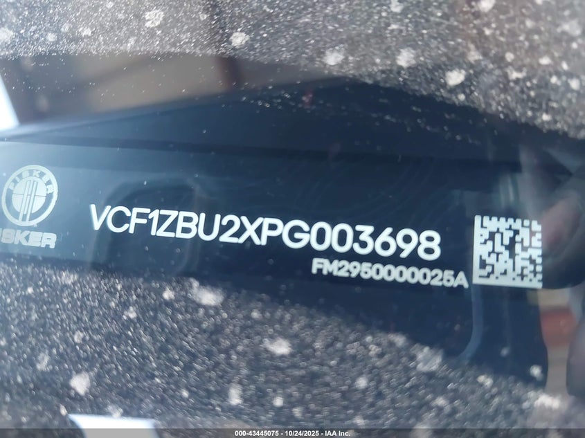 2023 FISKER OCEAN(VIN: VCF1ZBU2XPG003698