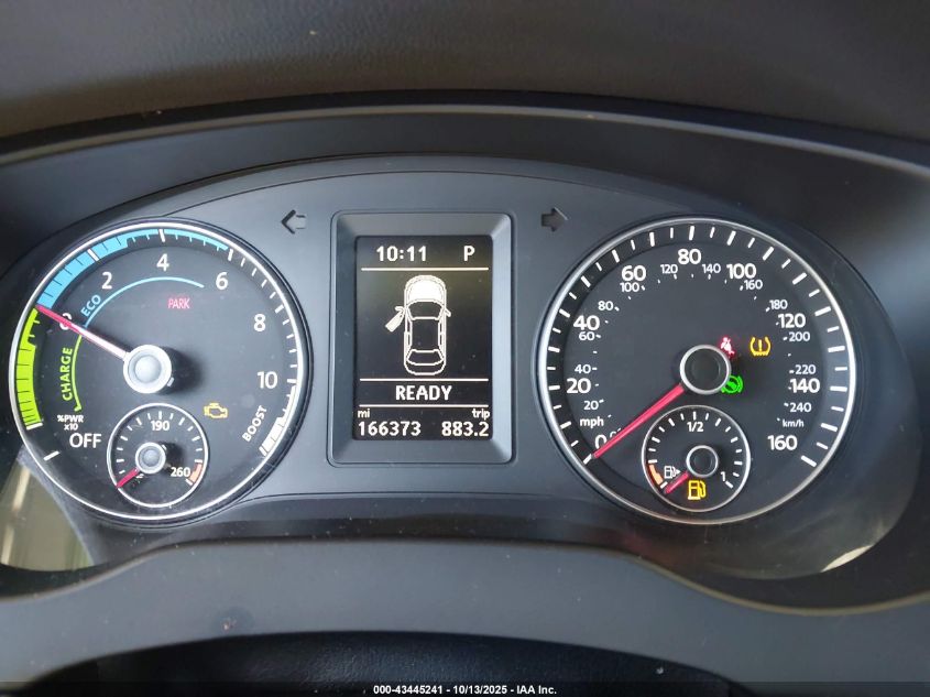 2013 Volkswagen Jetta Hybrid Sel VIN: 3VW637AJ5DM226097 Lot: 43445241