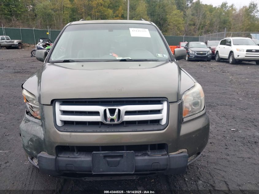 2006 Honda Pilot Ex-L VIN: 5FNYF18526B026388 Lot: 43445325
