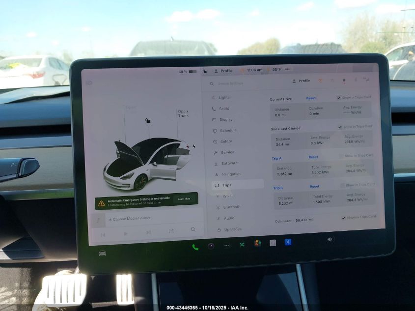 2020 Tesla Model 3 Performance Dual Motor All-Wheel Drive VIN: 5YJ3E1EC7LF623838 Lot: 43445365