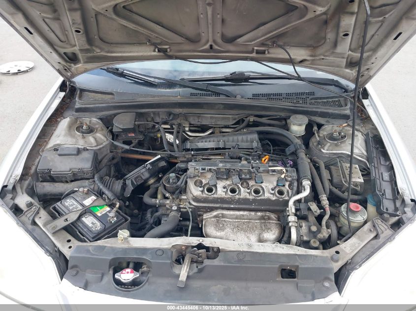 2001 Honda Civic Ex VIN: 2HGES26751H578464 Lot: 43445406