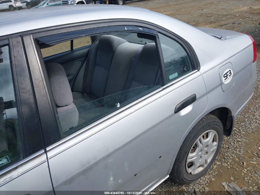 2001 Honda Civic Lx VIN: 1HGES16561L049794 Lot: 43445765