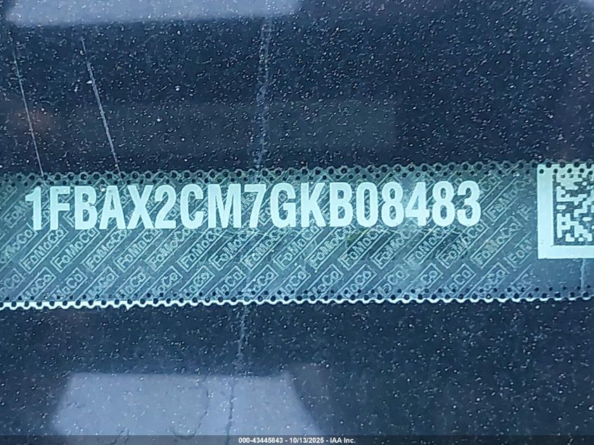 2016 Ford Transit-350 Xlt VIN: 1FBAX2CM7GKB08483 Lot: 43445843