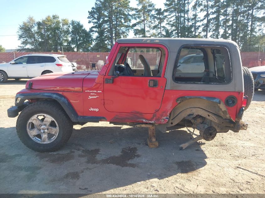 2000 Jeep Wrangler Sport VIN: 1J4FA49S8YP764016 Lot: 43445934