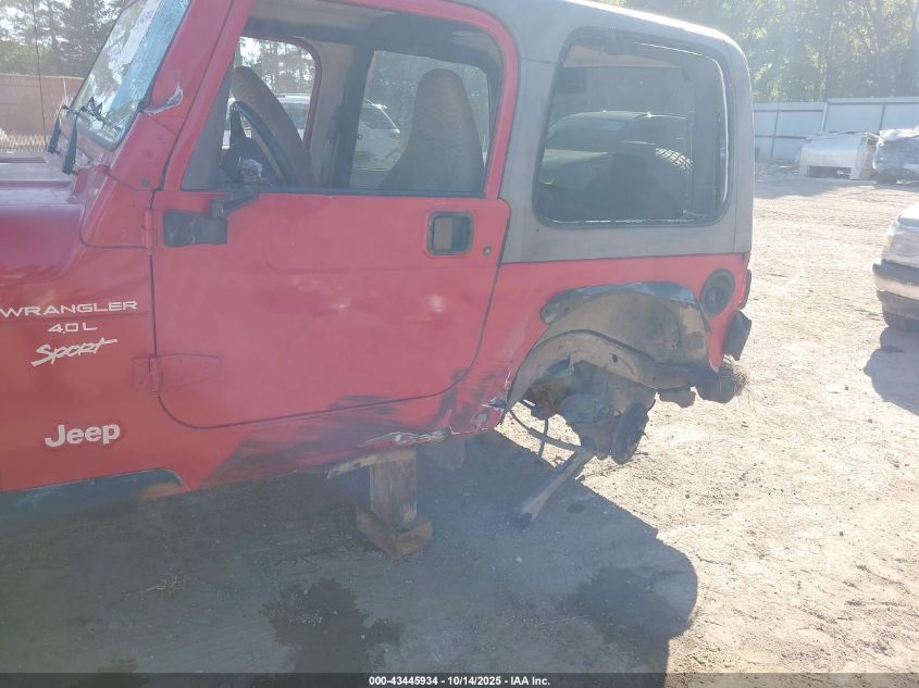 2000 Jeep Wrangler Sport VIN: 1J4FA49S8YP764016 Lot: 43445934