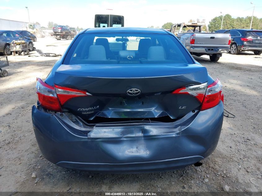 2016 Toyota Corolla Le VIN: 2T1BURHE7GC583197 Lot: 43446013