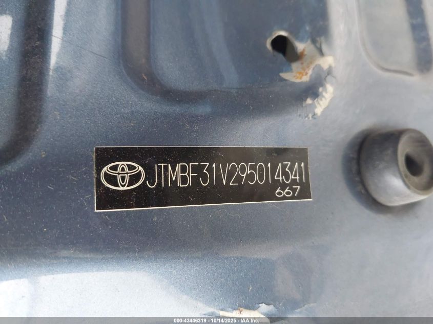 2009 Toyota Rav4 Limited VIN: JTMBF31V295014341 Lot: 43446319