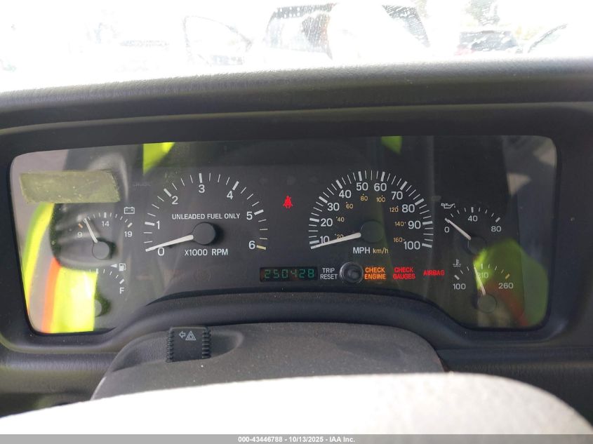 1998 Jeep Cherokee Classic/Sport VIN: 1J4FT68S0WL258501 Lot: 43446788