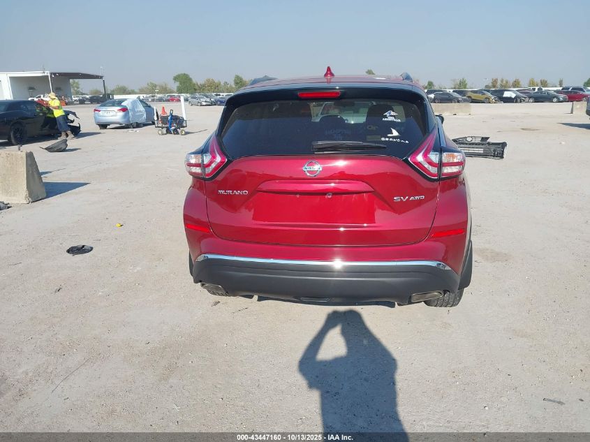 2017 Nissan Murano Sv VIN: 5N1AZ2MH6HN204334 Lot: 43447160