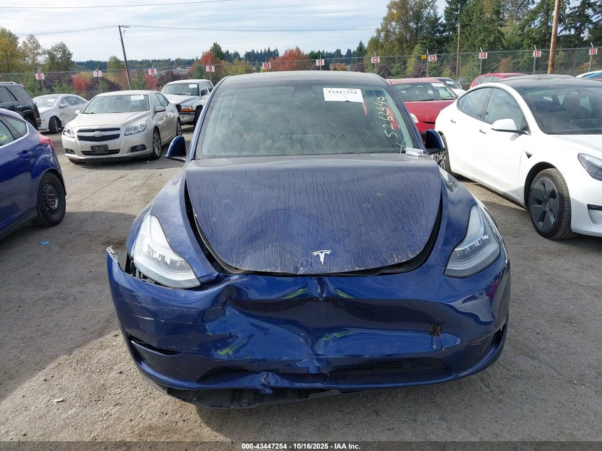 2021 Tesla Model Y Long Range Dual Motor All-Wheel Drive VIN: 5YJYGDEE5MF260055 Lot: 43447254