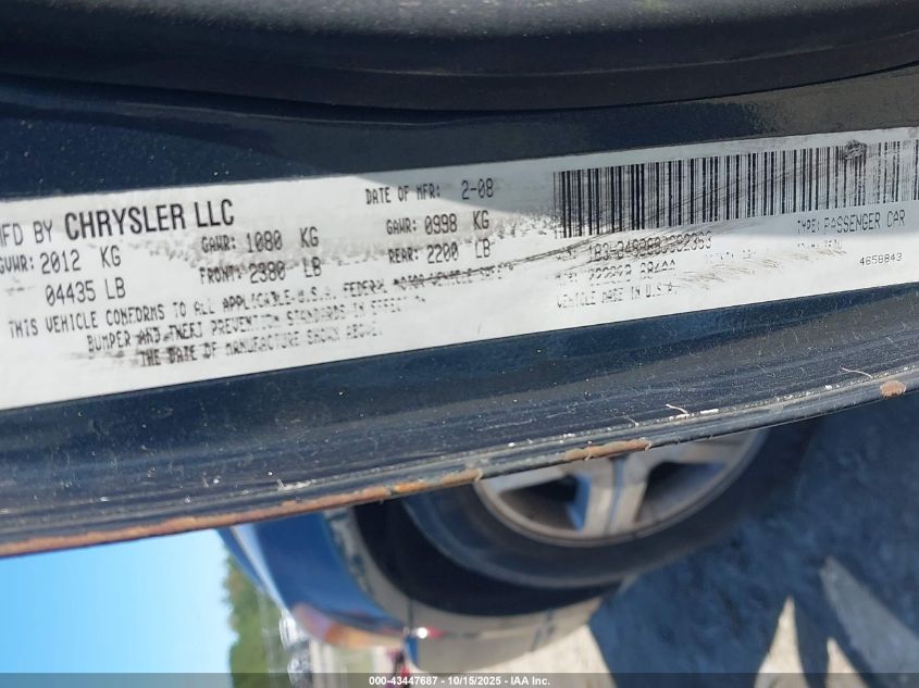 2008 Dodge Caliber Sxt VIN: 1B3HB48B88D692363 Lot: 43447687