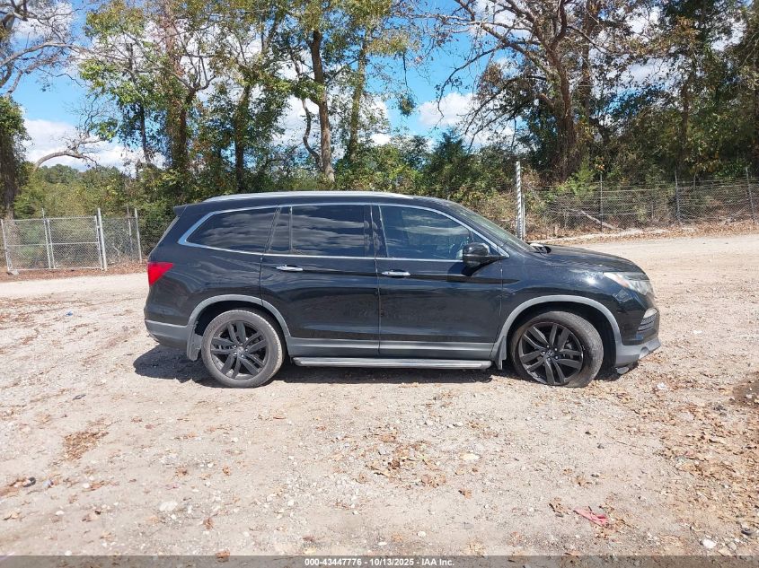2017 Honda Pilot Touring VIN: 5FNYF5H96HB013804 Lot: 43447776