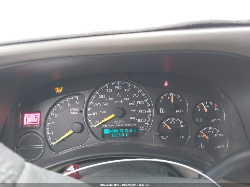 2001 Chevrolet Suburban 1500 Ls VIN: 3GNFK16T71G159453 Lot: 43448039