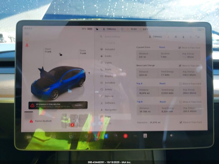 2022 Tesla Model Y Performance Dual Motor All-Wheel Drive VIN: 7SAYGDEF7NF374796 Lot: 43448391