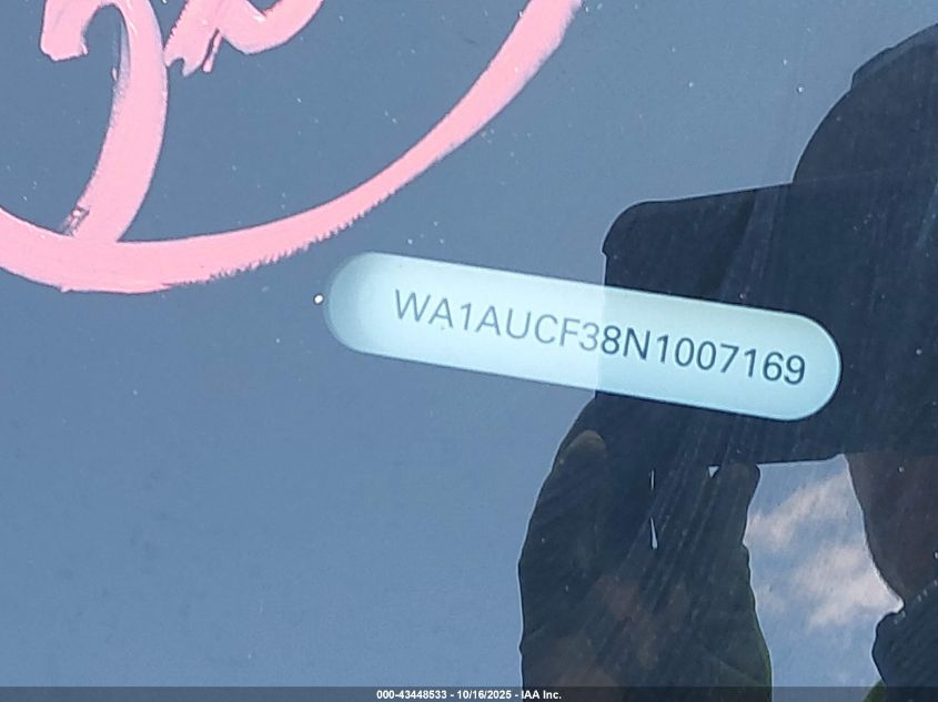 2022 Audi Q3 Premium VIN: WA1AUCF38N1007169 Lot: 43448533