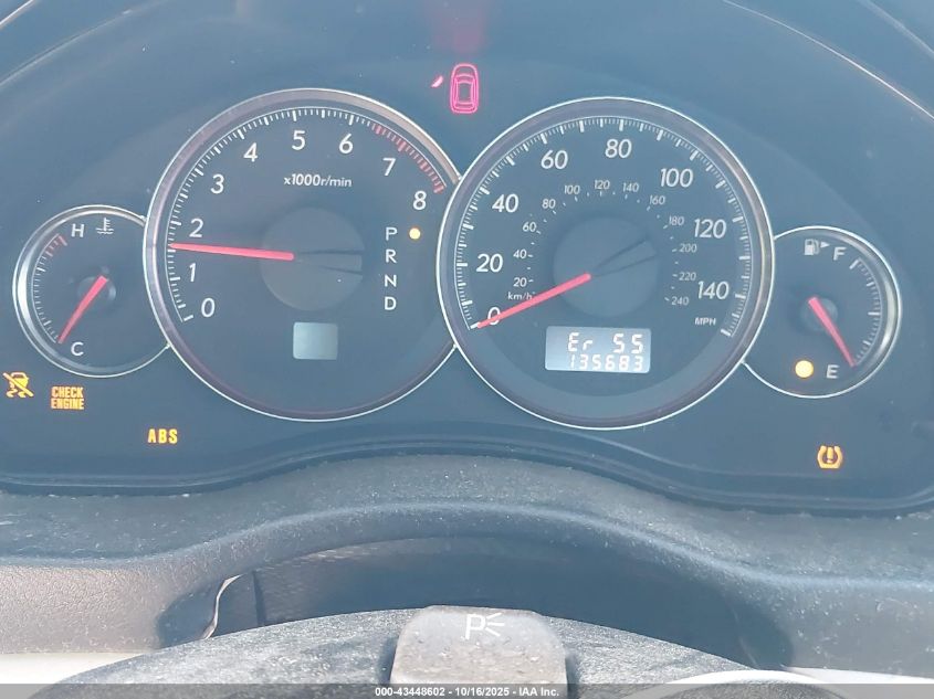 2009 Subaru Legacy 2.5I VIN: 4S3BL616397226284 Lot: 43448602