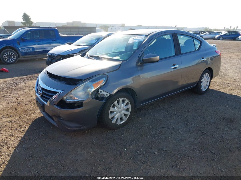 2017 Nissan Versa 1.6 1.6 Sv Grey Lot 111043448962 Vin 3N1CN7AP8HK433656