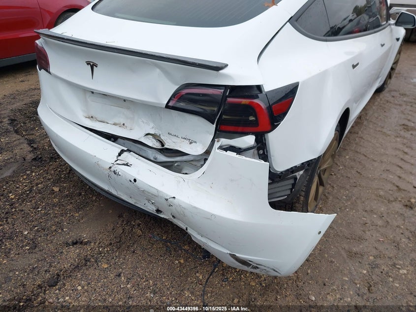 2018 Tesla Model 3 Long Range Performance white Lot 111043449396 Vin 5YJ3E1EB4JF092294