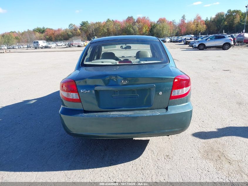 2004 Kia Rio VIN: KNADC125446320784 Lot: 43449429