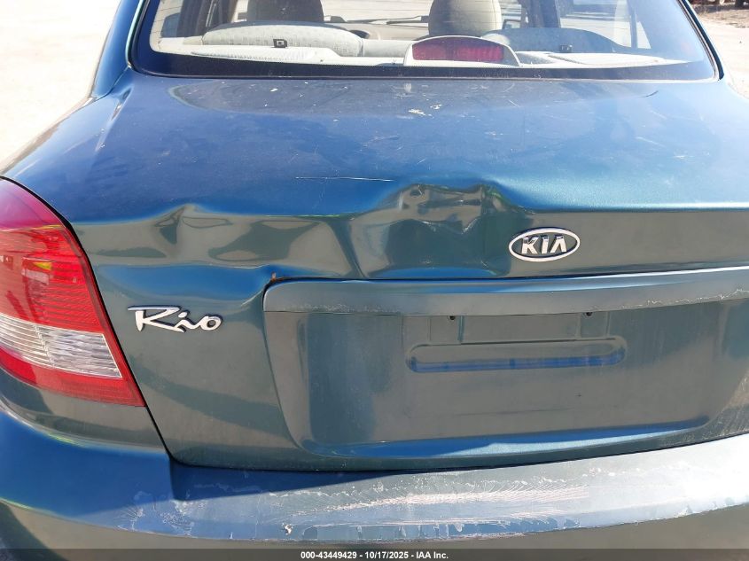 2004 Kia Rio VIN: KNADC125446320784 Lot: 43449429