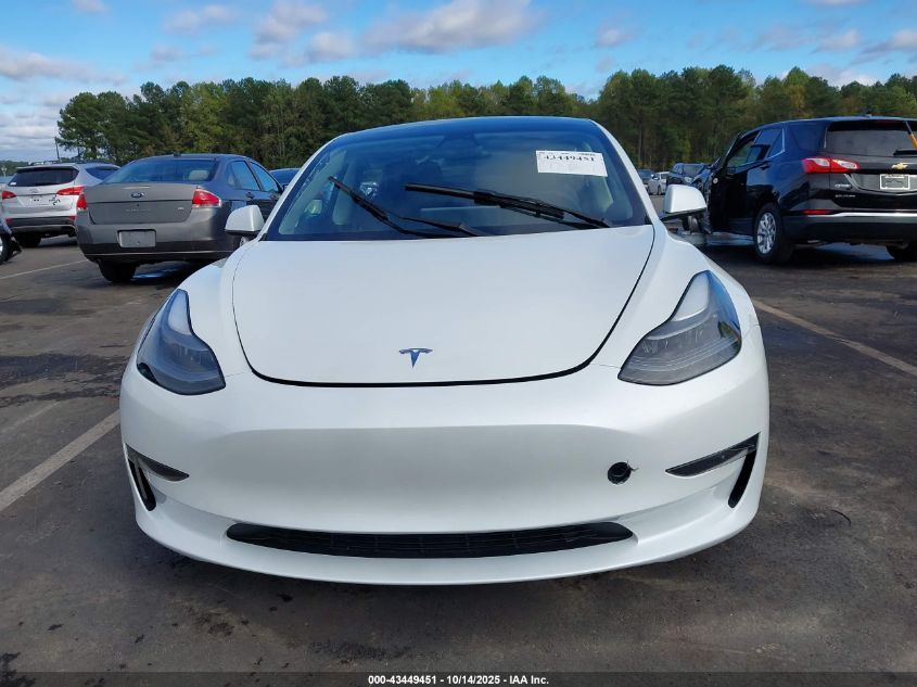2023 Tesla Model 3 Rear-Wheel Drive VIN: 5YJ3E1EA8PF581989 Lot: 43449451
