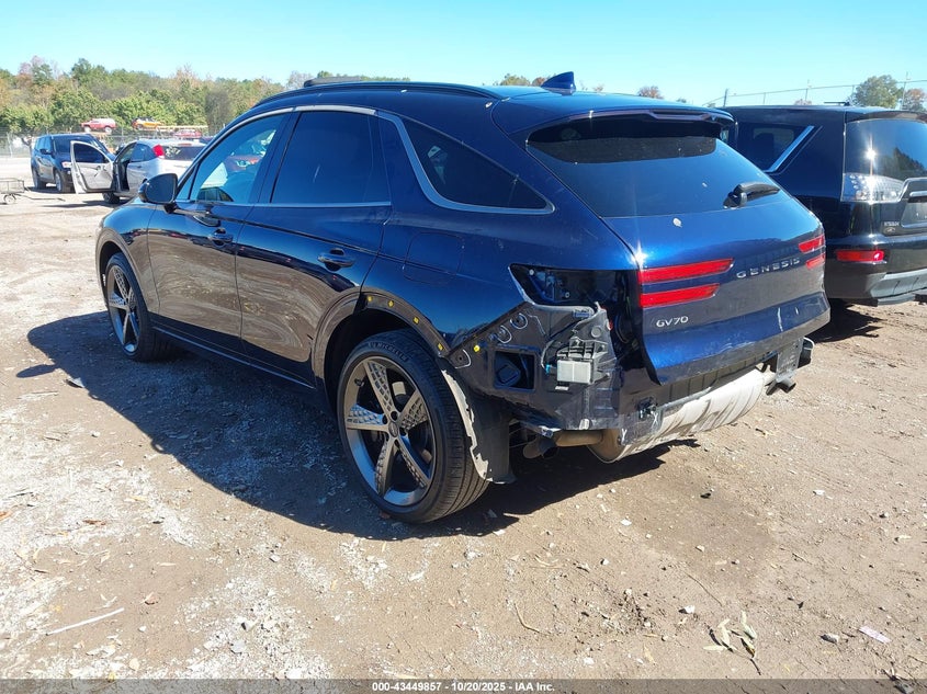 2023 Genesis Gv70 2.5 2.5t Awd Blue Lot 111043449857 Vin KMUMADTB2PU080727