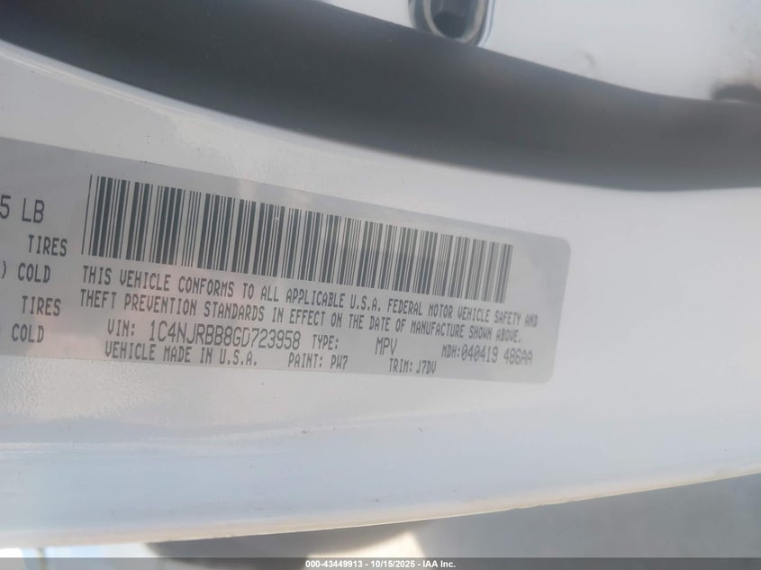 2016 JEEP PATRIOT 75TH ANNIVERSARY 1C4NJRBB8GD723958