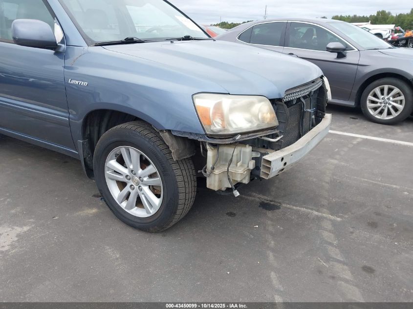 2006 Toyota Highlander Hybrid Limited V6 VIN: JTEEW21A160002433 Lot: 43450099