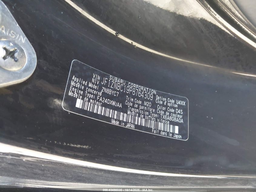 2023 Toyota Gr86 VIN: JF1ZNBC19P8764309 Lot: 43450335