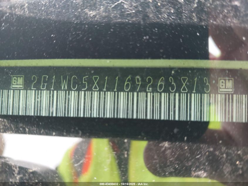 2006 Chevrolet Impala Lt VIN: 2G1WC581169263813 Lot: 43450432