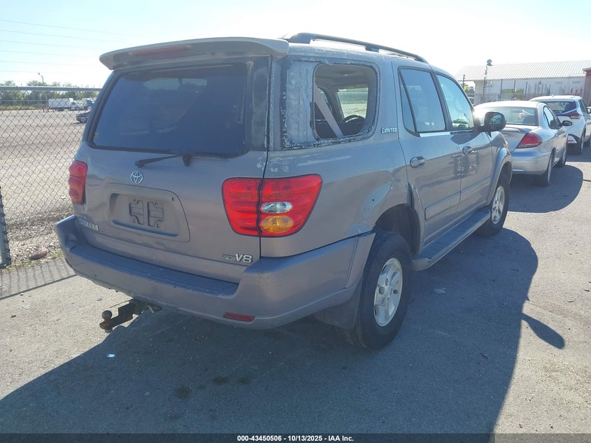 5TDZT38A71S009337 2001 TOYOTA SEQUOIA photo no. 4