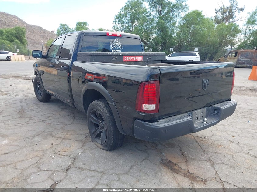 Vin: 1c6rr6ggxps520022, lot: 43945410, ram 1500 classic warlock  4x2 6'4 box 20233