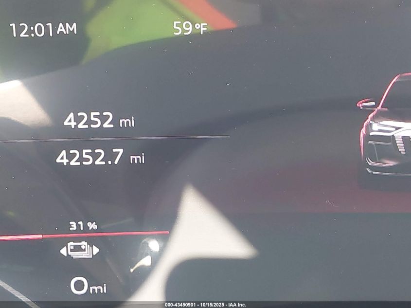 2025 Audi Q6 E-Tron Premium Plus Quattro VIN: WA124BGFXSA026390 Lot: 43450901