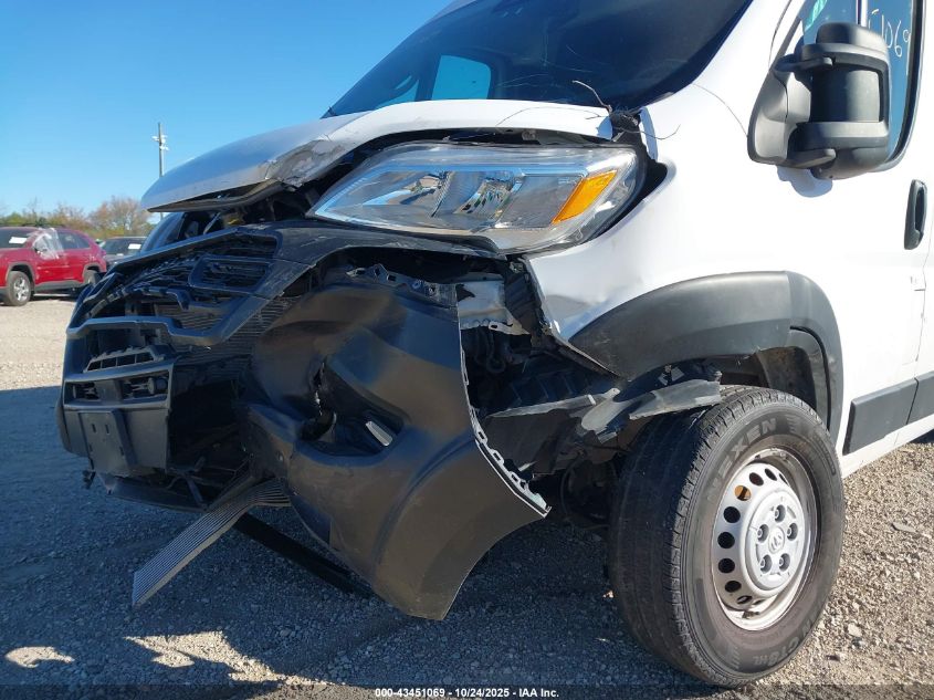 2024 Ram Promaster 2500 Tradesman High Roof 159 Wb W/Pass Seat VIN: 3C6LRVDG6RE108898 Lot: 43451069