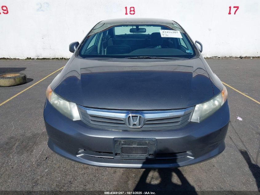 2012 Honda Civic Hf VIN: 2HGFB2F6XCH321525 Lot: 43451207