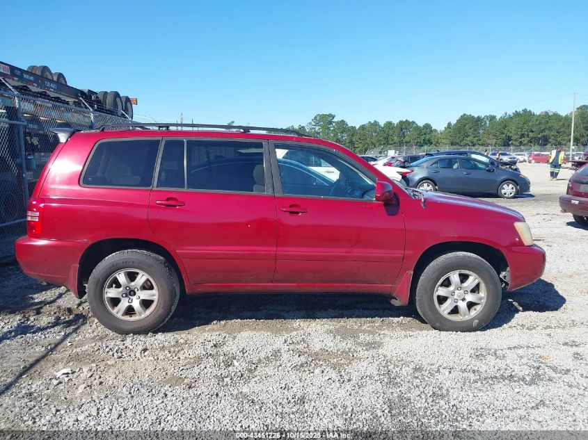 2002 Toyota Highlander V6 VIN: JTEHF21A820086287 Lot: 43451226