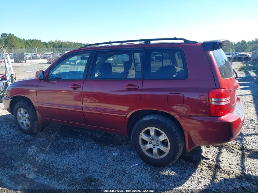 2002 Toyota Highlander V6 VIN: JTEHF21A820086287 Lot: 43451226
