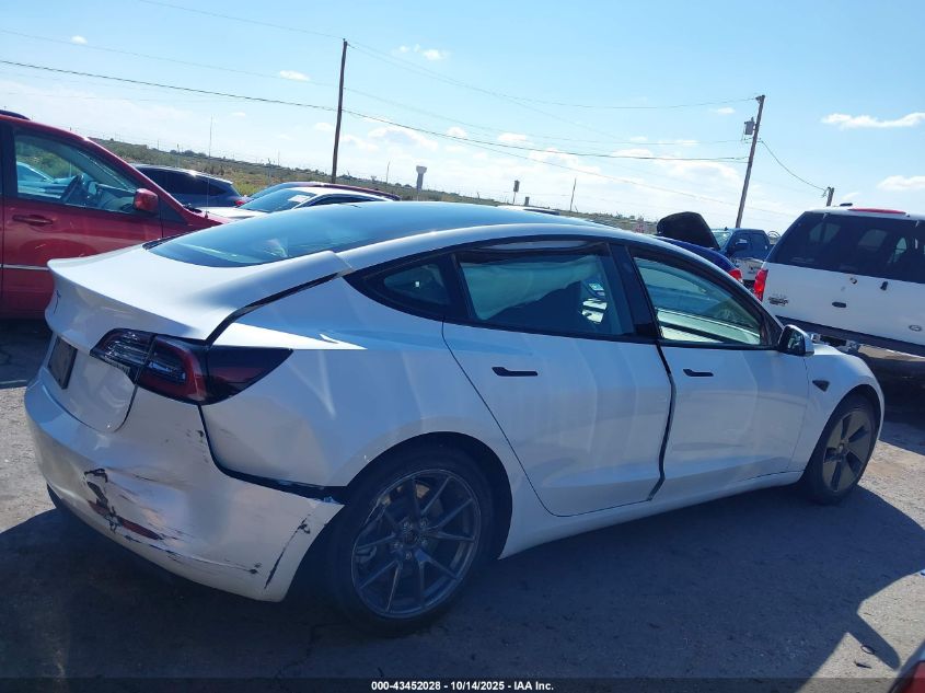 2021 Tesla Model 3 Standard Range Plus Rear-Wheel Drive VIN: 5YJ3E1EA1MF093382 Lot: 43452028