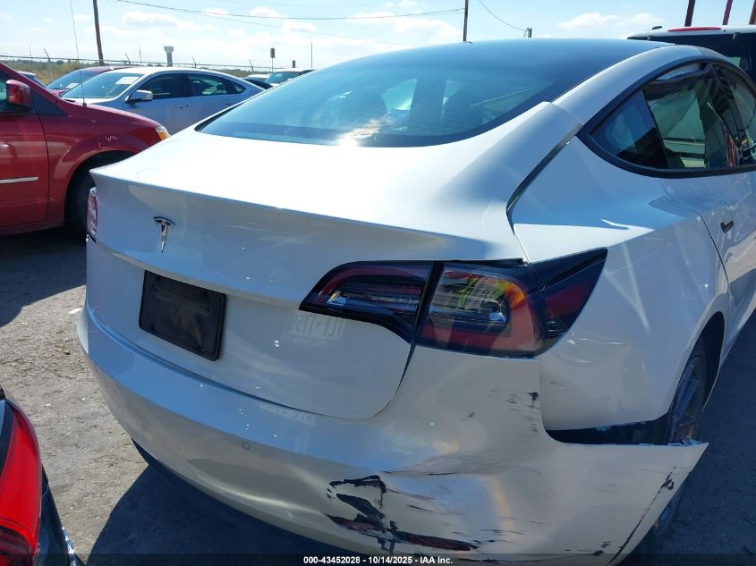 2021 Tesla Model 3 Standard Range Plus Rear-Wheel Drive VIN: 5YJ3E1EA1MF093382 Lot: 43452028