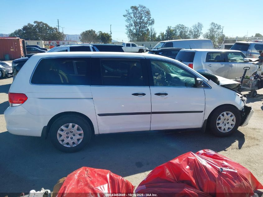 2009 Honda Odyssey Lx VIN: 5FNRL38259B034519 Lot: 43452049