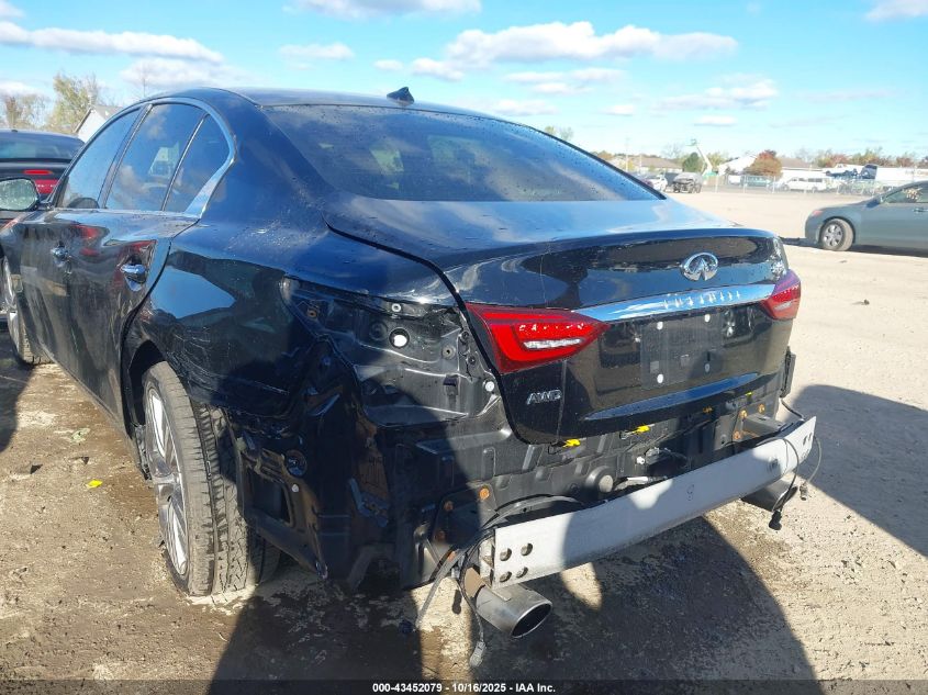 2021 Infiniti Q50 Sensory Awd VIN: JN1EV7CR8MM750015 Lot: 43452079