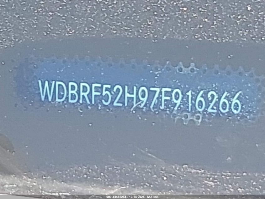 2007 Mercedes-Benz C 230 Sport VIN: WDBRF52H97F916266 Lot: 43452284