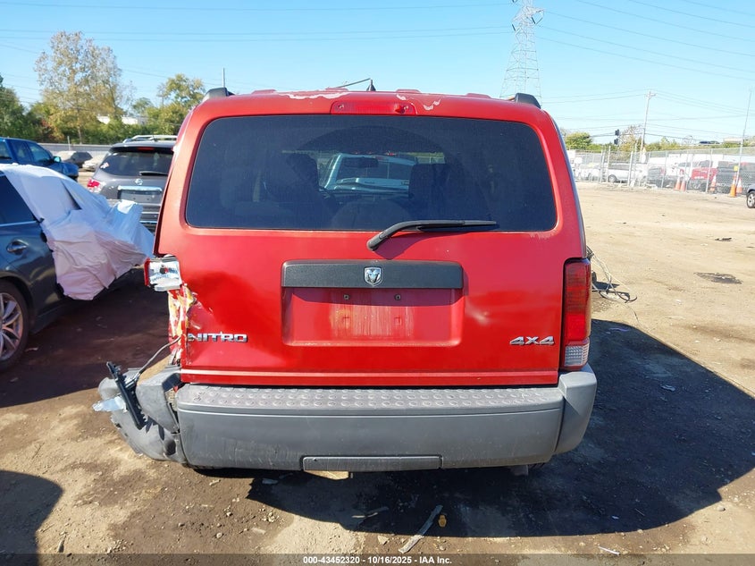 2007 Dodge Nitro Sxt VIN: 1D8GU28K77W720831 Lot: 43452320