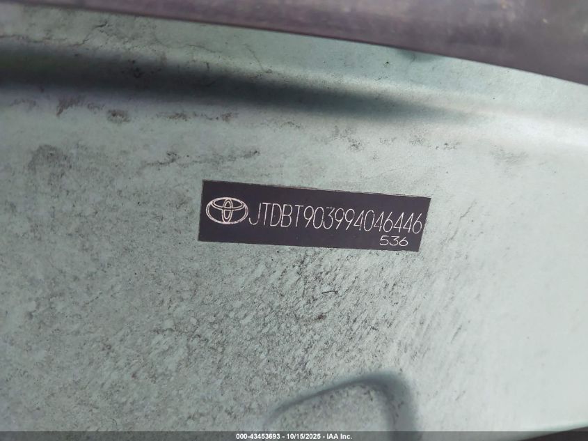 2009 Toyota Yaris VIN: JTDBT903994046446 Lot: 43453693