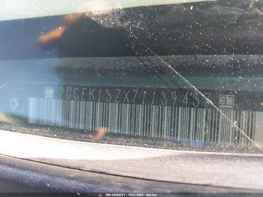 2007 Chevrolet Silverado 1500 Classic Lt1 VIN: 2GCEK13ZX71139437 Lot: 43453771