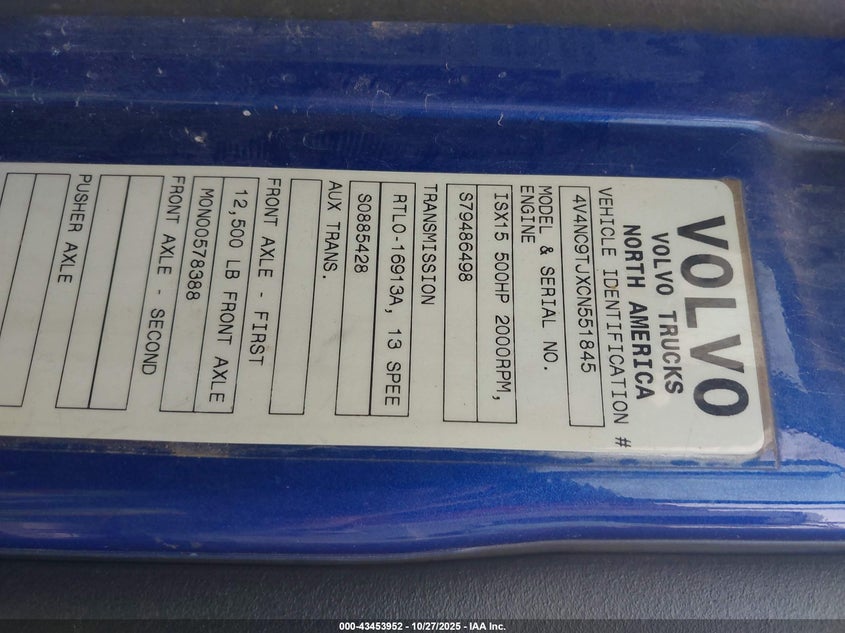 4V4NC9TJXCN551845 2012 VOLVO  photo no. 8