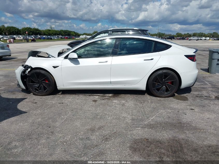 2024 Tesla Model 3 Performance All-Wheel Drive VIN: 5YJ3E1ET3RF889091 Lot: 43454540