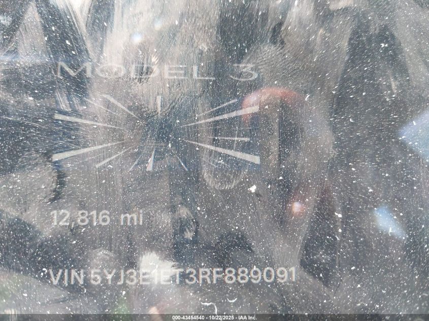 2024 Tesla Model 3 Performance All-Wheel Drive VIN: 5YJ3E1ET3RF889091 Lot: 43454540